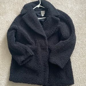 Black teddy coat winter coat fall coat